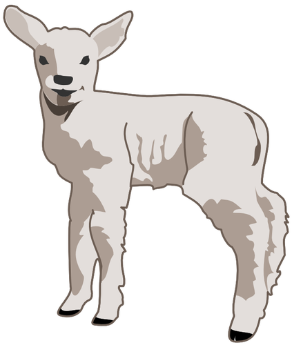 Art vectoriel de jeune agneau