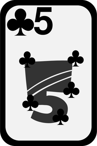 5 클럽 펑키 놀이 카드 벡터 그래픽