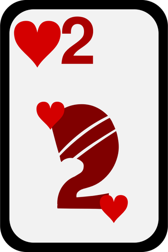 اثنين من قلوب غير تقليدي لعب بطاقة ناقلات القصاصة الفنية