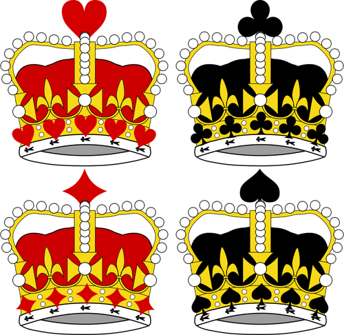 Seleção do rei coroas vector a ilustração
