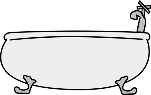 Side-visning av badekar vector illustrasjon
