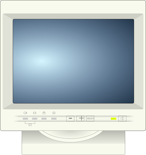 CRT computer monitor vector image