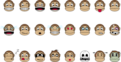 Emoji obrázek opice