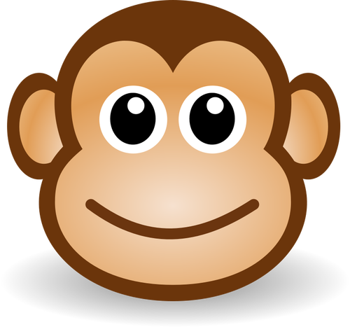 Cartoon des Affen Gesicht