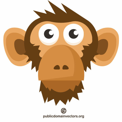 Desenho animado cara de macaco