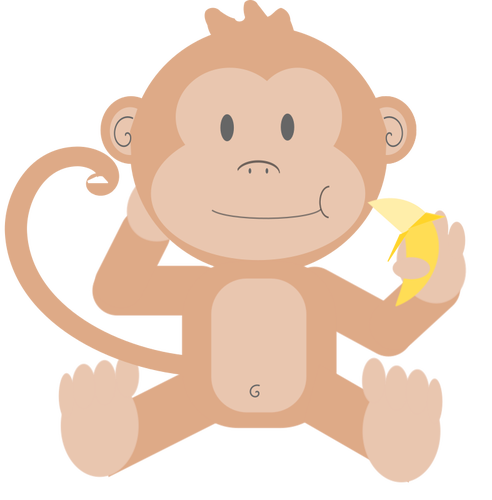 Scimmia e banana