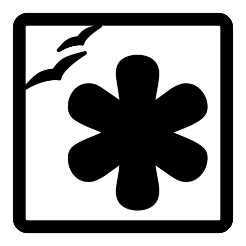 Zwart-wit pictogram
