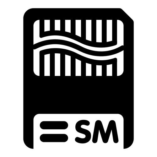 Zwart-wit SM pictogram
