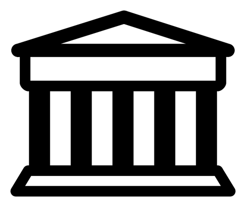 Banco pictograma vetor clip-art