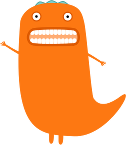 Orange Monster vektorové ilustrace