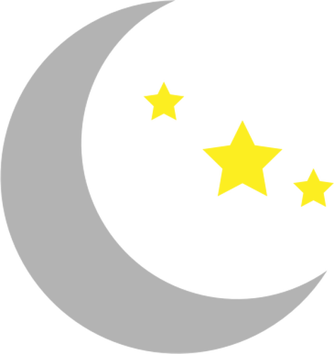 Image de lune et les étoiles