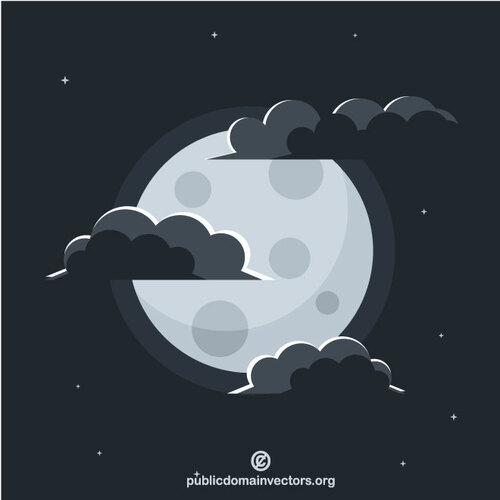 القمر في الغيوم