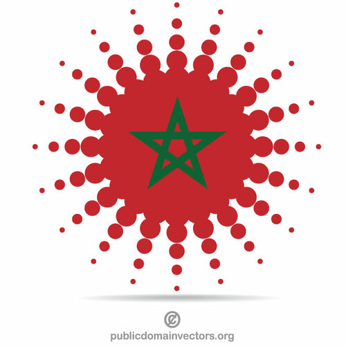 Marocko flagga halv tons design