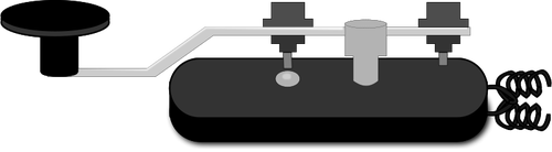 Morse code machine vector drawing