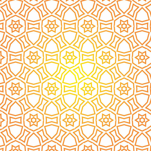 Oosterse mozaïek behang patroon