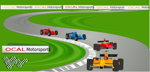 Ilustracja wektorowa wyścigu Formuły