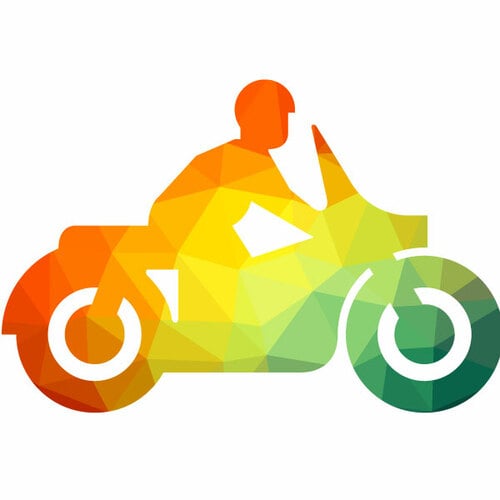 Motorcykel färg siluett