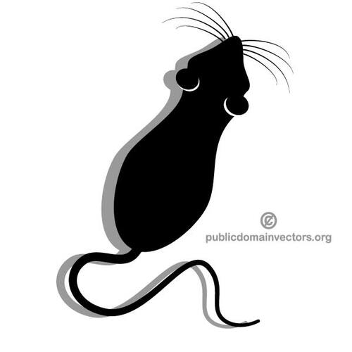 Imagen vectorial roedores negro