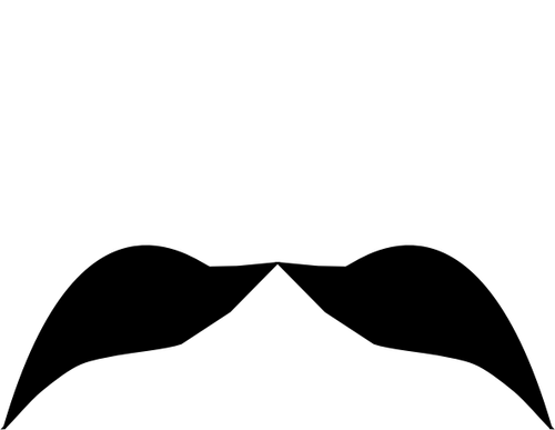 Векторный рисунок колючие вниз усы