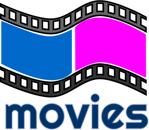 Illustration vectorielle du symbole de location de films