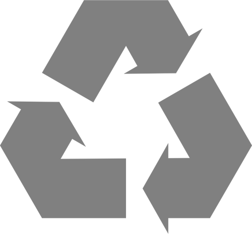 Vektorgrafik med grå återvinna symbol