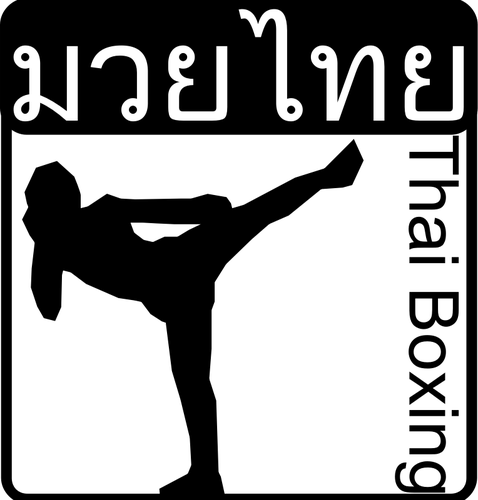 Thai boxning symbol vektor ClipArt