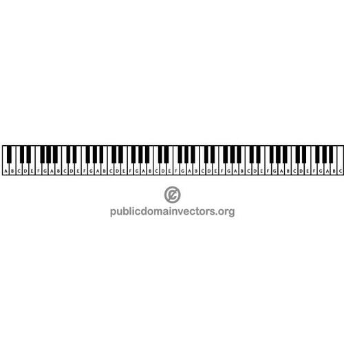 Music keyboard vector clip art