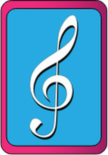 Vector de la imagen de símbolo de la lección de música