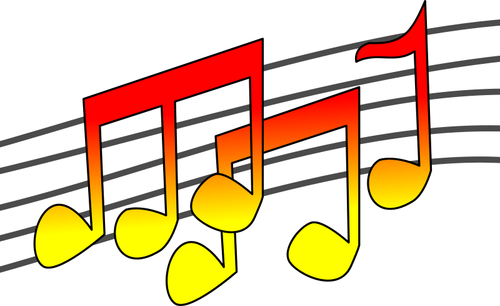 Музыкальные ноты векторное изображение