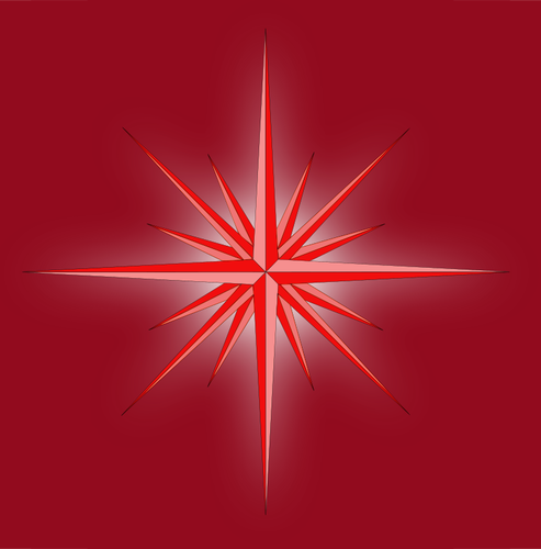 वेक्टर छवि की चमक लाल काल्पनिक स्टार