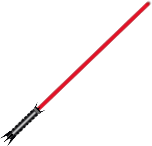 Red light saber vector clip art