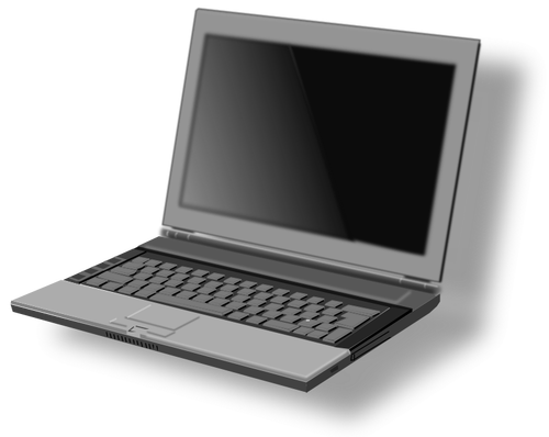 Imagem vetorial de vista frontal do PC portátil