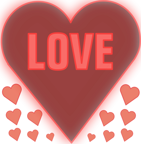 Love in a heart vector image