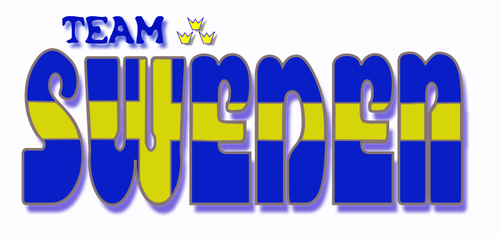 فريق السويد شعار فكرة ناقلات التوضيح