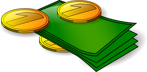 Immagine vettoriale soldi