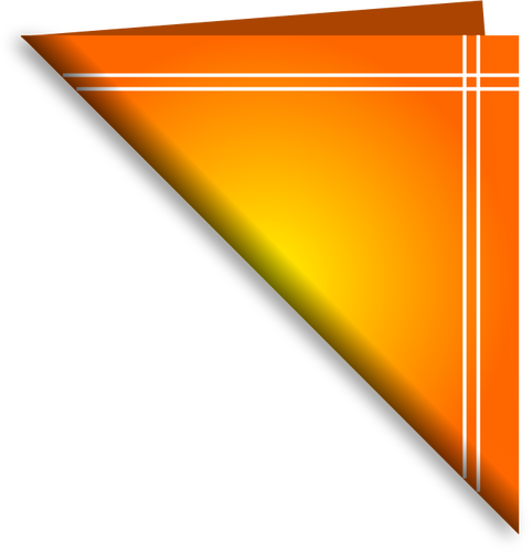 Vektori ClipArt oranssi taitettu lautasliina