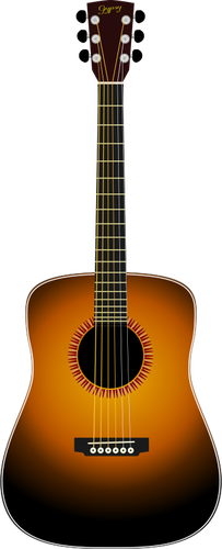 Акустическая гитара векторное изображение