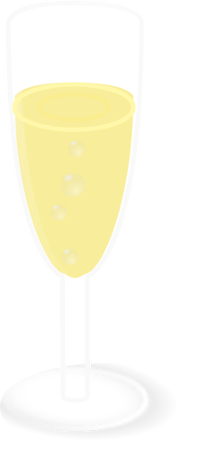 Vector tekening van glas champagne