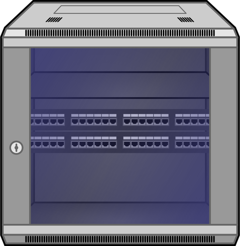 Immagine vettoriale di rete a muro rack