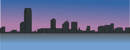 Dibujo vectorial de skyline de Nueva Jersey