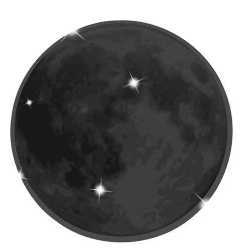 Immagine vettoriale splendente luna