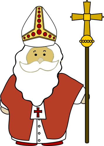 St Nicholas med hans arga vektorbild