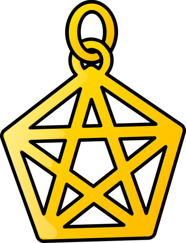 Pentagram naszyjnik grafiki wektorowej