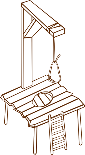 صورة متجهة من دور لعب لعبة خريطة رمز لمشنقة