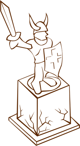 Vector miniaturi de rol joacă harta jocului pictograma pentru o statuie