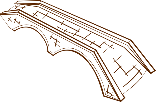 Vektorgrafikk utklipp av rollen spiller spillet Kartikon for en to-bue steinbro