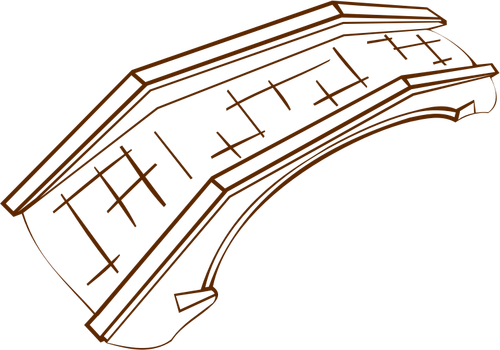 Vector de la imagen del papel juega icono de mapa del juego de un arco del puente de piedra