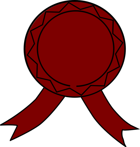 Illustration vectorielle de ruban de récompense brun