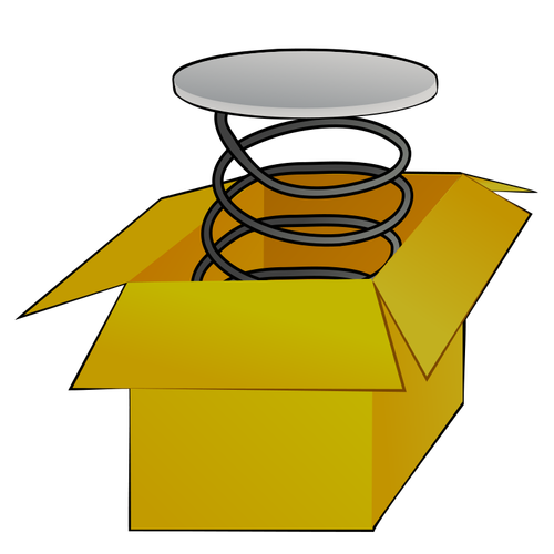 Box mit Feder-Vektor-Bild