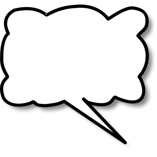 Immagine vettoriale giusta di discorso nuvola